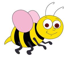 Bee smiling while walking vector