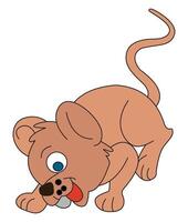 rat playing with ball vector