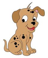 A dog in smiling vector