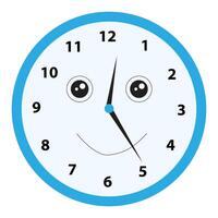 illustration clock showing twelve twenty five vector