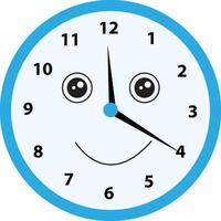 illustration clock showing twelve twenty time vector