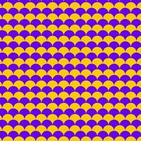 A seamless geometric pattern featuring purple and yellow scallops, perfect for modern design projects vector