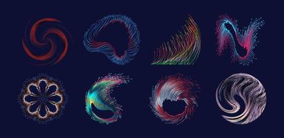 Colorful element design. Abstract technology background design circular elements vector