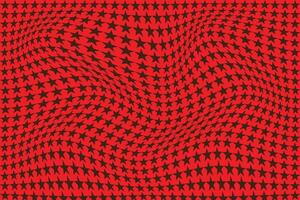 simple dark brown color small star wavy distort pattern on red color background with a lot of stars on it that can be used as a background or texture vector