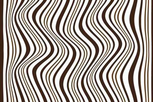 simple abstract dark color vertical wavy distort line pattern wavy illusion pattern in brown and white vector