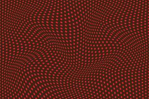 simple red color small polka dot wavy distort pattern on dark color background with a lot of dots on it that can be used as a background or texture vector