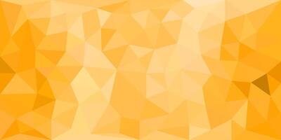 Abstract low-poly background in shades of orange and yellow, featuring geometric triangular shapes that create a warm and modern digital texture. vector