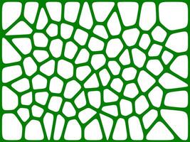 Green irregular grid pattern on a white background, resembling organic cell structures or a stylized giraffe skin design. vector
