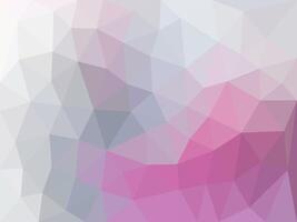 Low-poly geometric background in soft pastel shades of pink, gray, and white, creating a modern, abstract, and elegant visual texture. vector
