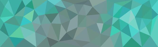 Cool-toned low-poly abstract background featuring shades of teal, green, and gray in triangular geometric patterns with a modern, minimalist aesthetic. vector