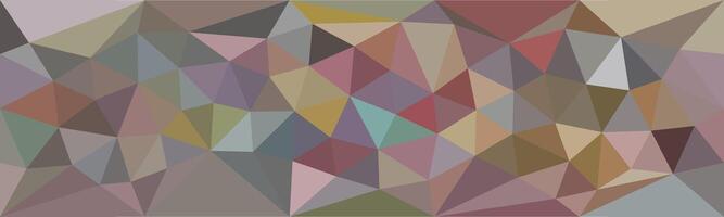 Abstract low-poly background with multicolor triangular shapes in muted earthy tones, creating a geometric mosaic with a modern and artistic feel. vector