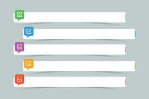 Checklist Template Design for Data Infographic or Text Presentation vector