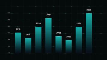 Modern Data Visualization and Annual Business Report Graph Design on Dark Background vector