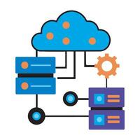 Cloud computing and ai automation concept vector