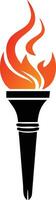 Minimalist Torch Flame Orange Design for Power, Light, and Energy Branding vector