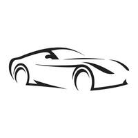 Sleek Automotive Design Car Silhouette in Minimalist Art for Speed and Performance vector