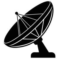 Satellite Dish Icon Simple Design for Telecommunication and Broadcasting vector