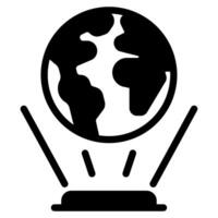 Global Connection Icon Futuristic Space vector