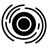 Circle with Wave Patterns Futuristic Space vector