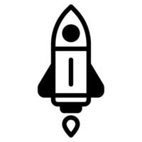 Rocket Launch Symbol Futuristic Space vector