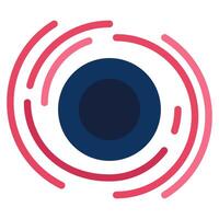Abstract Circle with Wave Patterns vector