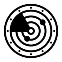 Radar Detection Icon Futuristic Space vector