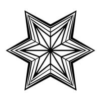 Abstract Black Star Shape, Geometric USA-Inspired Design vector