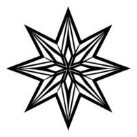 Abstract Black Star Shape, Patriotic USA Symbol in Geometric Style vector