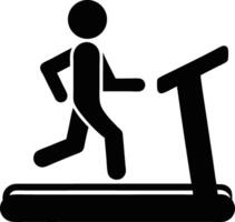 Person Running on a Treadmill Icon vector