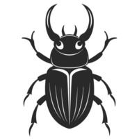 Black Beetle Illustration Insect Icon Graphic Element Design Template vector