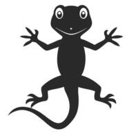 Simple Cartoon Lizard Design Element Isolated On White Background vector