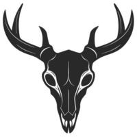 Elegant Deer Skull Illustration With Antlers Symbolizing Nature And Mortality vector