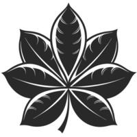 Abstract Horse Chestnut Leaf Graphic Design Element Isolated On White Background vector