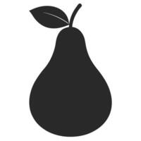 Simple Pear Illustration Isolated On White Background Fresh Fruit Graphic vector