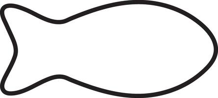 illustration, silhouette of a fish, simple linear icons, doodle and sketch style, hand-drawn, isolated on a white background vector