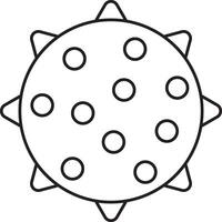 illustration of a dog toy, a small rubber bubble ball, simple linear icons, doodle and sketch style, hand-drawn, isolated on a white background vector