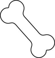 illustration, silhouette of a dog bone, simple linear icons, doodle and sketch style, hand-drawn, isolated on a white background vector