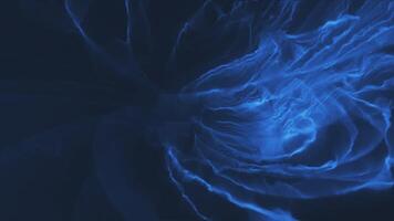 Blue abstract background with flowing swirls of wispy light energy. Organic fluid motion. video