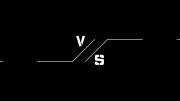 Versus screen transition animation for battle intro video