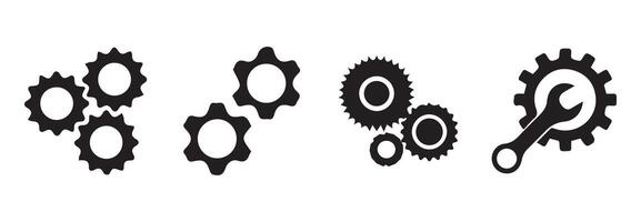 setting sign . cogs symbol . gear wheel mechanism vector