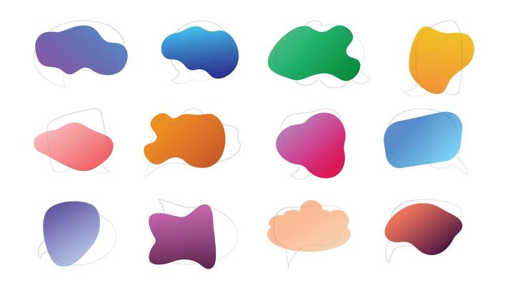 Collection of speech bubbles with copy space