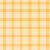 Seamless yellow plaid pattern resembling a soft picnic blanket with cozy summer vibes. vector