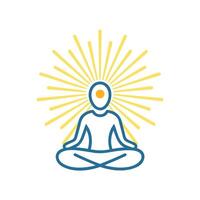 Yoga Pose Line Art for Wellness and Healthy Living vector
