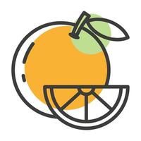 An orange icon with an editable stroke to any thickness vector