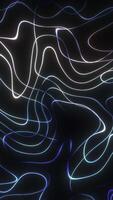Abstract Flowing Lines on a Black Background with Vibrant, Fluid, and Dynamic Elements. Motion video