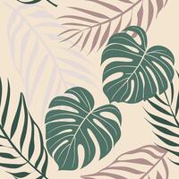 Tropical Leaf Pattern Design vector