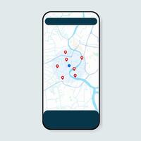 Navigation with mobile apps vector