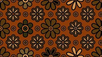 Nostalgic Textile Pattern Inspired by 1970s Retro Style Bold Vintage Design vector
