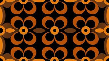Nostalgic Textile Pattern Inspired by 1970s Retro with Bold Vintage Design vector