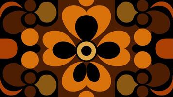 Nostalgic Textile Pattern Inspired by 1970s Style with Bold Vintage Design vector